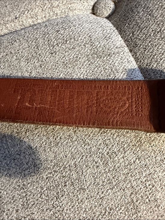 Ecko Unltd Brown Leather Double Grommet Belt Y2K Streetwear Industrial main image 6